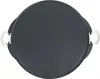 A top-down view of a round, black cast iron grill plate with two spring-loaded handles. Náhľad obrázku produktu