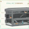 PawHut 3 Etagen Nagerkäfig, 6-eckig Kleintierkäfig, Produktbild-Vorschau 5