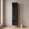 Badezimmer Schrank Rio 131 cm Hochglanz Schwarz Fronten – Produktbild-Vorschau 2