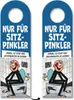 Bitte im Sitzen pinkeln Türhänger 10er Set im Comic-Stil in Produktbild-Vorschau 1
