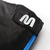 A close-up of a black sleeping bag with a blue zipper and a white logo. Produktbild-Vorschau