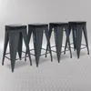 Werkstatthocker 4 Stück, mattschwarz, Sitz 31x30 cm, 73 cm Produktbild-Vorschau 2