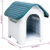 Hundehütte Blau 59x75x66 cm Polypropylen Produktbild-Vorschau 8