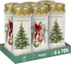 Set di 6 candele da tomba Bolsius, Natale Anteprima dell’immagine prodotto 1