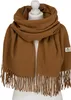 Peterson dames sjaal van polyester, lichtbruin, 180 x 70 cm Productafbeelding-voorbeeld 3