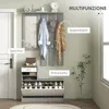 Garderobenm?bel-Set mit 6-Haken-Garderobe, Schuhregal mit Produktbild-Vorschau 6