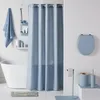 Duschvorhang, Waffelstruktur, Blau, 180 x 200 cm, Produktbild-Vorschau 3