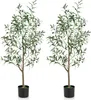 COSTWAY 2 Arbre d'olive artificiel 130cm, Plante Voir les images du produit 1