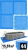 sottofondo per piscina 16 m² - 44 tappetini EVA 62x62 - set Anteprima dell’immagine prodotto 1
