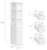 Maßzeichnung des SoBuy STR15-W Hochschrankes: 66,9" Höhe, 19,7" Breite, 11" Tiefe Produktbild-Vorschau