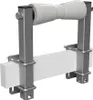 Rouleau de quille en polyuréthane avec supports aide à la Voir les images du produit 1