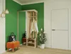 An entryway with a coat rack, mirror, and bench. Náhled obrázku produktu
