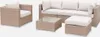 Salotto da giardino in resina intrecciata, 5 posti, Beige Anteprima dell’immagine prodotto 1