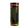 A close-up studio shot of a black 26650 battery with yellow and orange accents. Produktbild-Vorschau