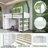 Merax Hochbett 90x200cm mit Dach und Fenster, Kinderbett Produktbild-Vorschau 4
