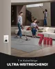 Three women are shown using a red and gray vacuum cleaner in a modern living room setting, with a large '7m' graphic overlay. Produktbild-Vorschau