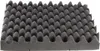 A piece of dark gray foam with an egg-crate pattern, isolated on a white background. Produktbild-Vorschau