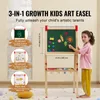 SucceBuy 3-in-1-Kunststaffelei für Kinder, doppelseitiges Produktbild-Vorschau 2