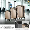 Set de 3 Valises Trolley Rigides - ABS - champagne Voir les images du produit 3