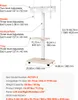 A diagram showing the dimensions and adjustable features of a TV stand. Náhľad obrázku produktu