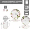 Ossia 12tlg Exotic Tearose rosa Frühstücksset Steingut Produktbild-Vorschau 6