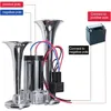 Corne de pompe électrique à double tube métallique d'une Voir les images du produit 3