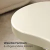 Ovaler Couchtisch MATCHA 85 cm Creme mit vier zylindrischen Produktbild-Vorschau 4