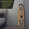 Coemo Eckregal Corner 120 aus Holz 4 Etagen Natur Sonoma Produktbild-Vorschau 2