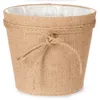 Obal na květináč z pleteniny s jutovou mašlí, Ø 18 x 16 cm Náhled obrázku produktu 1