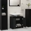 vidaXL Badezimmerschrank Schwarz 60x33x61 cm Holzwerkstoff Produktbild-Vorschau 4