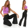 Damen-Leggings mit ausgestelltem Bein und hoher Taille, Produktbild-Vorschau 1