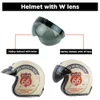 Universeller 3 Snap Retro Helm Visor Windschutz Náhľad obrázku produktu 5