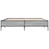 Bettgestell Grau Sonoma 180x200 cm Holzwerkstoff und Metall Produktbild-Vorschau 5