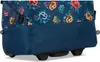 Close-up of the bottom section of a floral patterned shopping roller bag. Produktbild-Vorschau