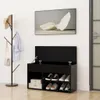 vidaXL Lavice na boty černá 80x30x45 cm Dřevěný materiál Náhled obrázku produktu 3
