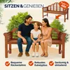 CASARIA® Panchina da Giardino Resistente in Legno Eucalipto Anteprima dell’immagine prodotto 2