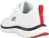A close-up side view of a white Skechers sneaker with red accents. Produktbild-Vorschau