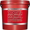 A red bucket of protein powder with branding and nutritional information. Produktbild-Vorschau