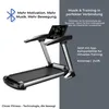 A treadmill is shown with marketing text highlighting its features and connectivity. Anteprima dell’immagine prodotto