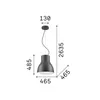Aufhängung Industrial-Minimal Breeze Metall Grau 1 Leuchte Produktbild-Vorschau 2