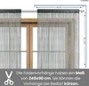 wometo Fadenvorhang Türvorhang Fäden 90x245 dunkelgrau - Produktbild-Vorschau 2