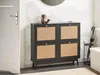 BELIANI Halbhoher Schuhschrank Schwarz Faserplatte mit 4 Produktbild-Vorschau 2