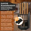 BLACK OAK DAVOS Kaminbesteck 5-teilig 16x29x60cm Schwarz Produktbild-Vorschau 2