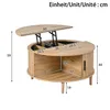 Table basse ronde Merax avec montants verticaux, table de Voir les images du produit 6