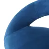 A close-up view of a blue velvet bar stool. Anteprima dell’immagine prodotto