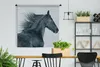 MuchoWow® Wandteppich Wandbehang Pferd - Friese - Wind Produktbild-Vorschau 2
