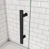 100x195cm Walk in  Schwarz Faltbar+drehbar 6mm Nano ESG Produktbild-Vorschau 7
