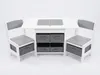 Conjunto de mesa y 2 sillas 3 en 1, color gris, con Vista previa de la imagen del producto 1