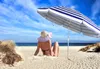 blau-weiß gestreifter Sonnenschirm Marktschirm Sonnenschutz Produktbild-Vorschau 6