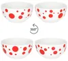 Pula czerwone kropki 6x miska na płatki Ø14cm 400ml Podgląd zdjęcia produktu 3
